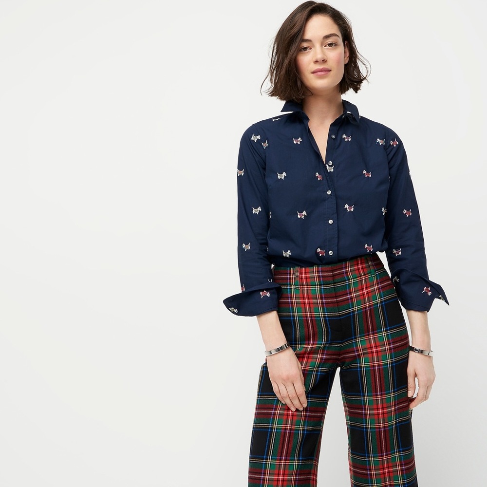 Jcrew embroidered shirt